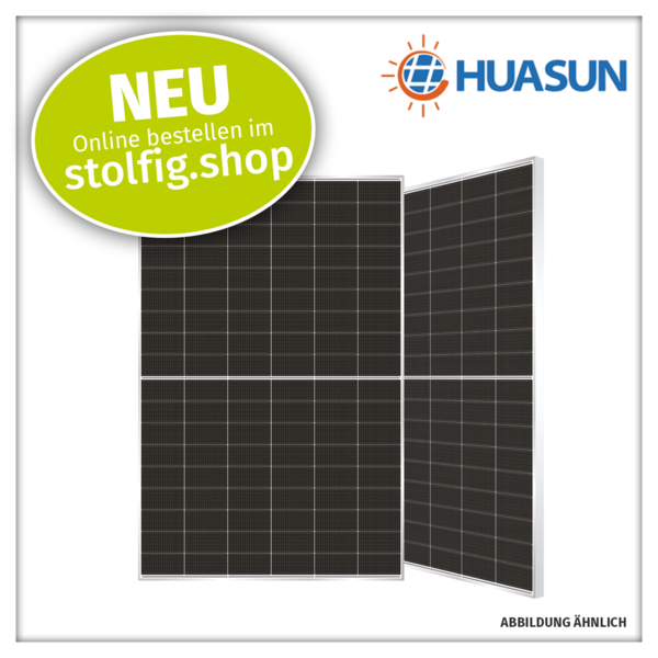 HuaSun M6 Himalaya 390W Modul Solar Paneel Glas/Glas schwarz